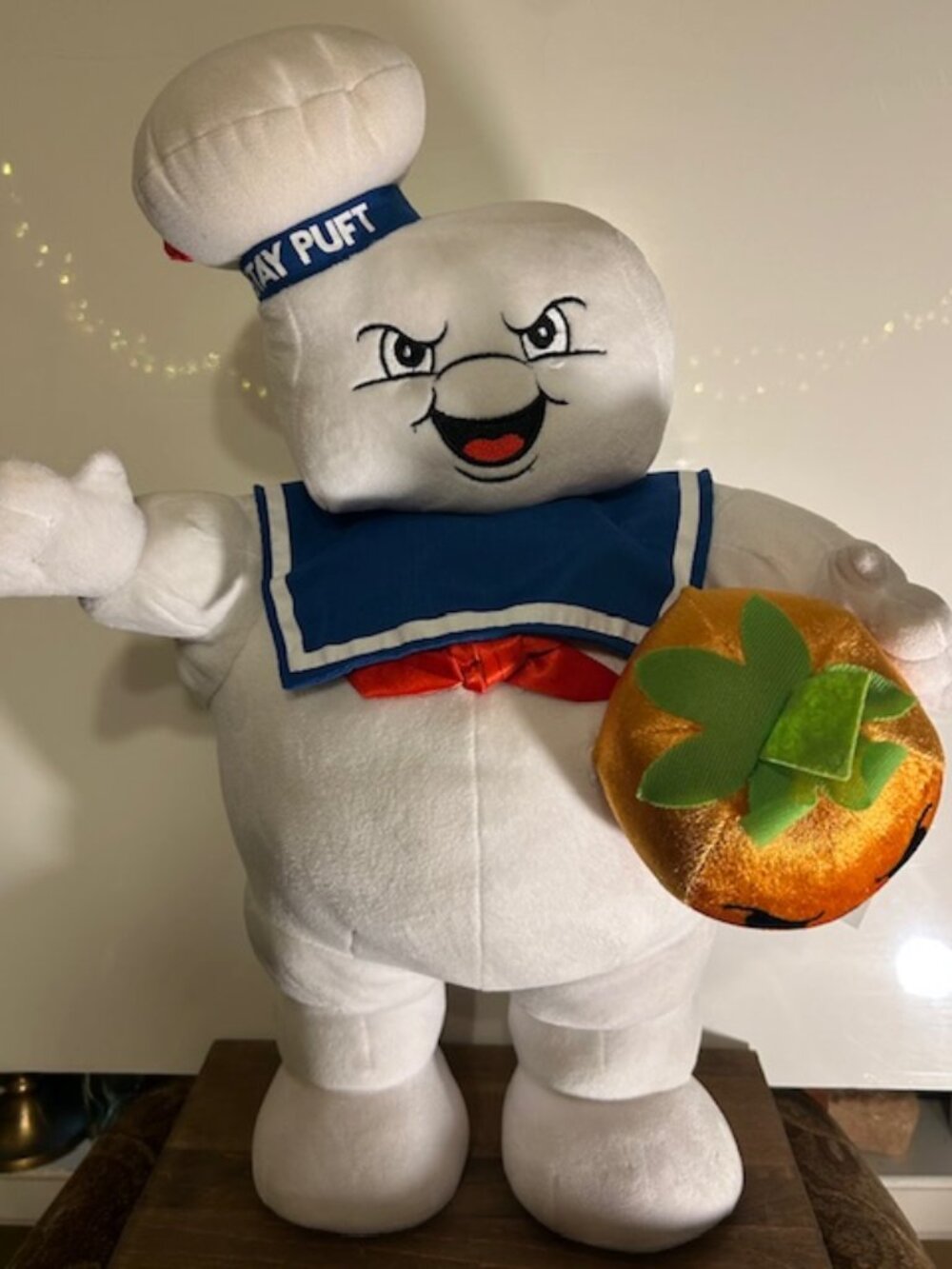 Ghostbusters Standing Plush Marshmallow Man with Halloween Jack-o-Lantern - 21"